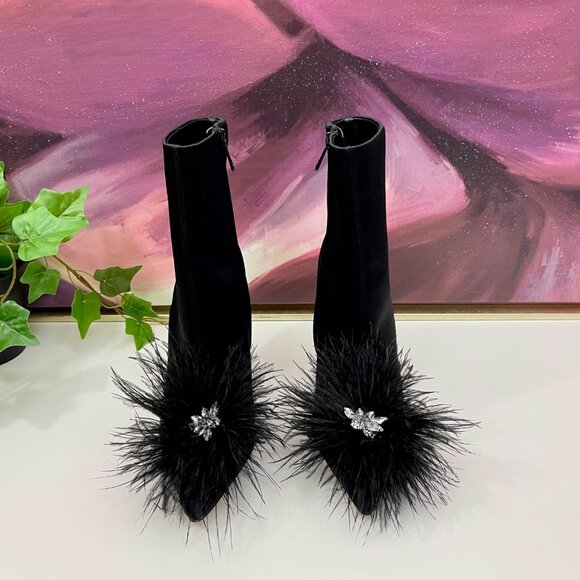 Sam Edelman Ency Feather Heel Bootie in Black Size 7 - Picture 4 of 15